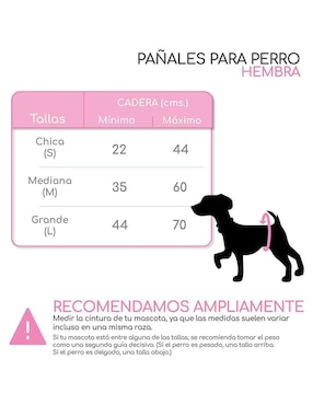 Pañal para perro Mascretta