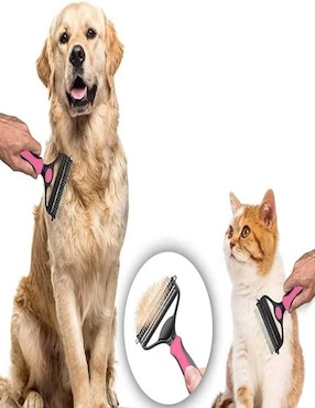 Cepillo de acero inoxidable para perro y gato