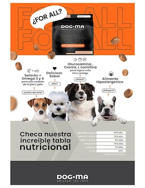 Croqueta Dogma de Salmón para perro todas las etapas contenido 20 kg