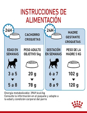 Croqueta Royal Canin original para perro raza pequeña etapa cachorro contenido individual 1.1 kg