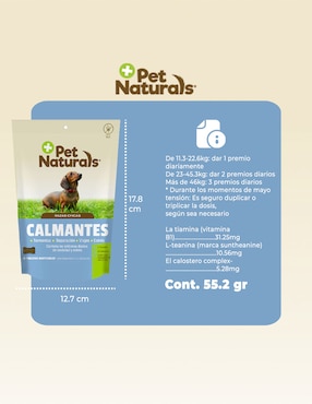 Calmante para mascota Pet Naturals para perros 31.5 g