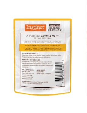 Alimento húmedo Instinct de Pollo para gato etapa adulto contenido 85 g
