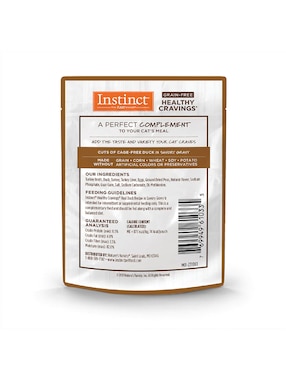 Alimento húmedo Instinct de Pato para gato todas las etapas contenido 85 g