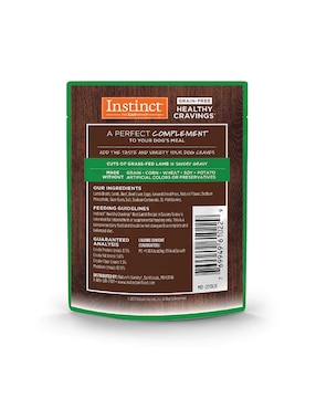 Alimento húmedo Instinct de Cordero para perro etapa adulto contenido 85 g