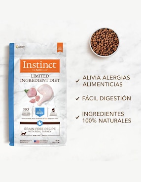Croqueta Instinct de Pavo para perro todas las etapas contenido 5 kg