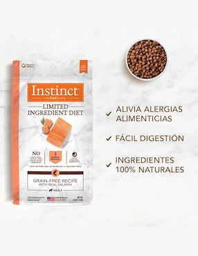 Croqueta Instinct de Salmón para perro todas las etapas contenido 9 kg