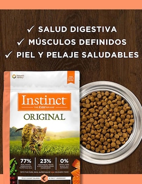 Croqueta Instinct de Salmón para gato todas las etapas contenido 4.5 kg