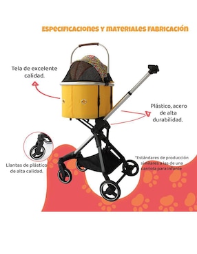 Carriola estándar para perro y gato Kool Pets de plástico