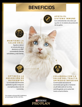 Croqueta Pro Plan de Carne con pollo para gato etapa adulto contenido 1.5 kg