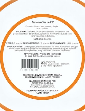 Crema Petmax para perro
