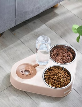 Bebedero transparente para perro y gato 500 ml