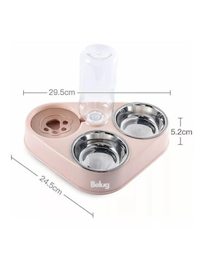 Bebedero transparente para perro y gato 500 ml