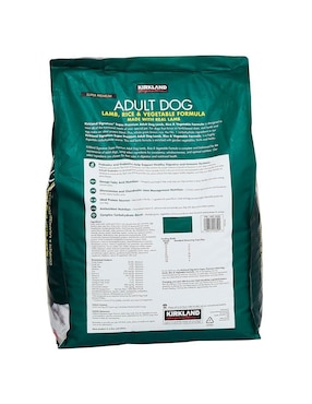 Croqueta Kirkland Signature de Cordero y arroz para perro etapa adulto contenido 18 kg