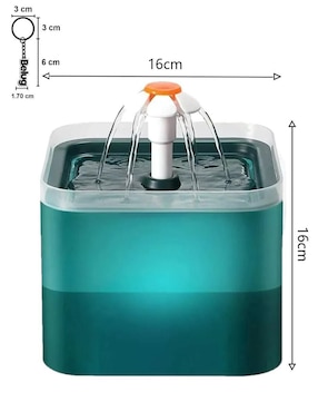 Bebedero fuente automática para perro y gato 1.5 l
