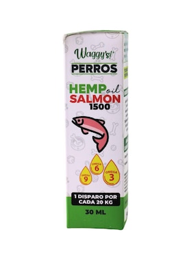Calmante para mascota Waggys de salmón para perro contenido 30 ml