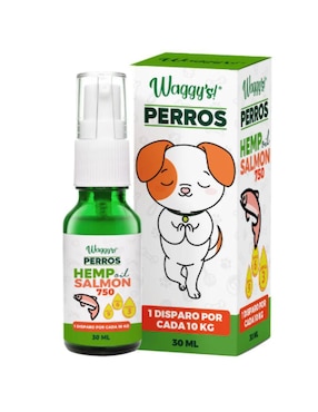 Calmante Para Mascota Waggys De Salmón Para Perro Contenido 30 Ml