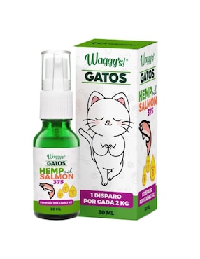 Calmante Para Mascota Waggy's! De Salmón Para Gato Contenido 30 Ml