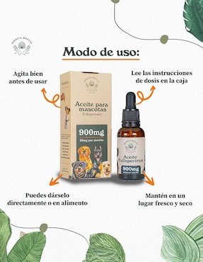 Aceite comestible para mascota Esencia mental perro y gato