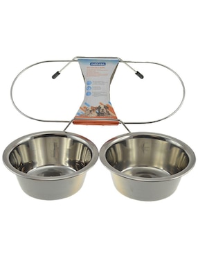 Plato doble para mascota Nobleza
