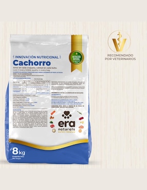 Croqueta Era Naturals de Carne con arroz para perro etapa cachorro contenido 8 kg