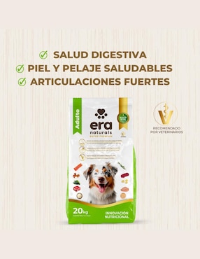 Croqueta Era Naturals de Carne con arroz para perro etapa adulto contenido 20 kg