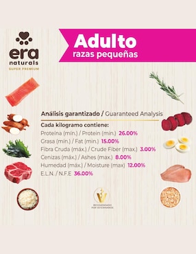Croqueta Era Naturals de pollo para perro raza pequeña etapa adulto contenido individual 2 kg