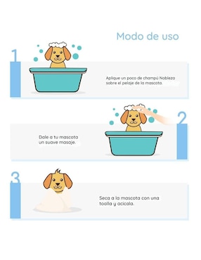 Set espuma baño en seco Nobleza para perro
