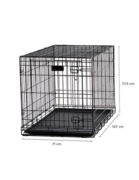 Jaula para perro Vanlig de acero inoxidable