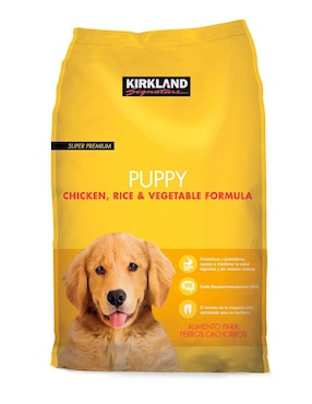 Croqueta Kirkland Signature de Pollo para perro etapa cachorro contenido 9 kg