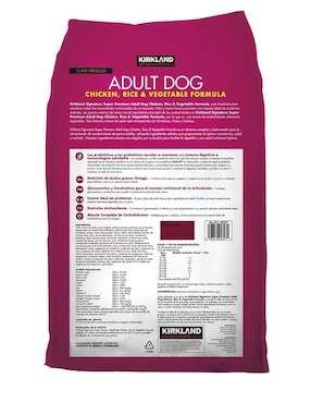 Croqueta Kirkland Signature de Pollo para perro etapa adulto contenido 18 kg