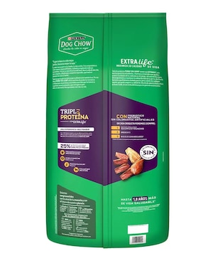 Croqueta Dog Chow de Carne con pollo para perro etapa adulto contenido 18 kg