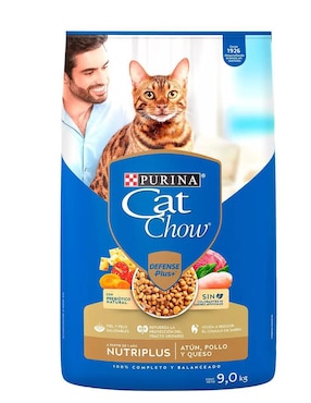 Croqueta Cat Chow de Atún para gato etapa adulto contenido 9 kg