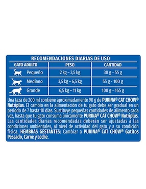 Croqueta Cat Chow de Atún para gato etapa adulto contenido 9 kg