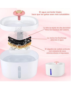 Bebedero transparente para gato Xtellar 2.5 L