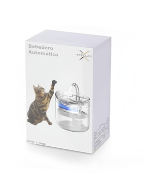 Bebedero transparente para gato Xtellar 2 L