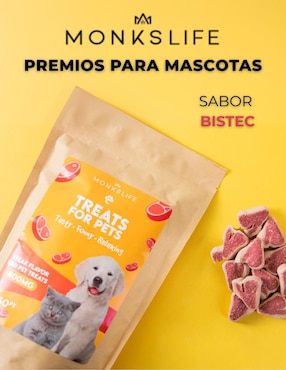 Calmante para mascota Monkslife de res para perro y gato contenido 60 piezas