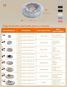Cama para perro y gato Feandrea