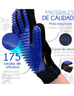 Guante limpiador Xtellar de plástico para perro y gato