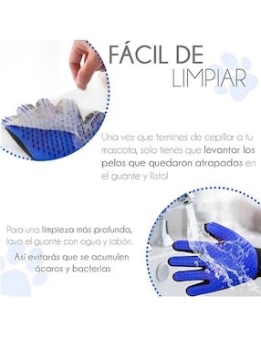 Guante limpiador Xtellar de plástico para perro y gato
