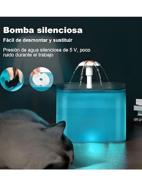 Bebedero transparente para perro y gato Xtellar 2 L