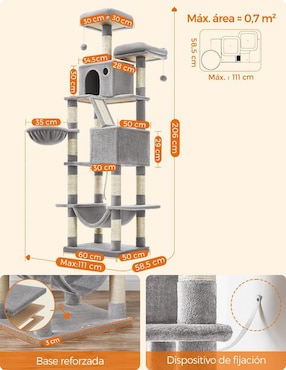Mueble rascador para gato Songmics Home