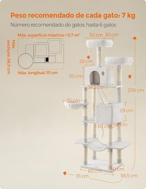 Mueble rascador para gato Songmics Home