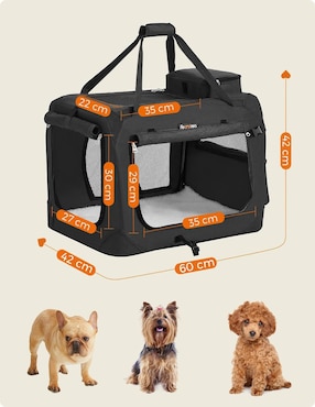 Bolsa transportadora para perro y gato Songmics home de sintético