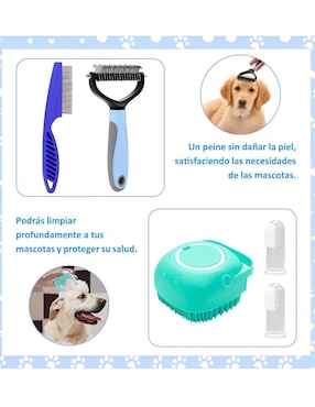 Cepillo Xtellar de acero inoxidable para perro y gato