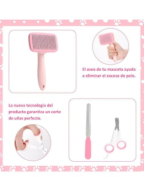 Cepillo Xtellar de acero inoxidable para perro y gato