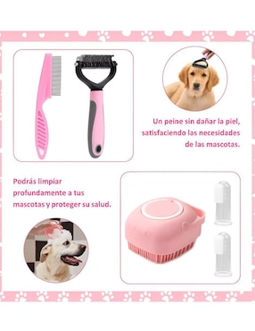 Cepillo Xtellar de acero inoxidable para perro y gato