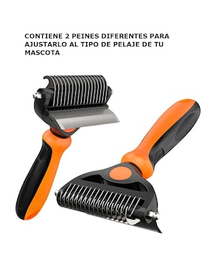 Rastrillo Xtellar de acero inoxidable para perro y gato