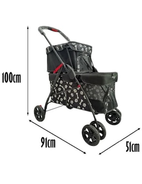 Carriola estándar para perro y gato Ttrendy Pets