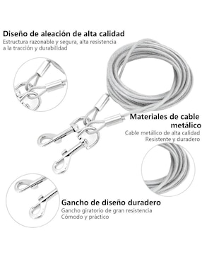 Correa Xtellar de acero para perro