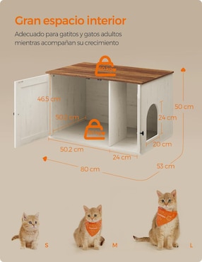 Arenero Songmics Home para gato
